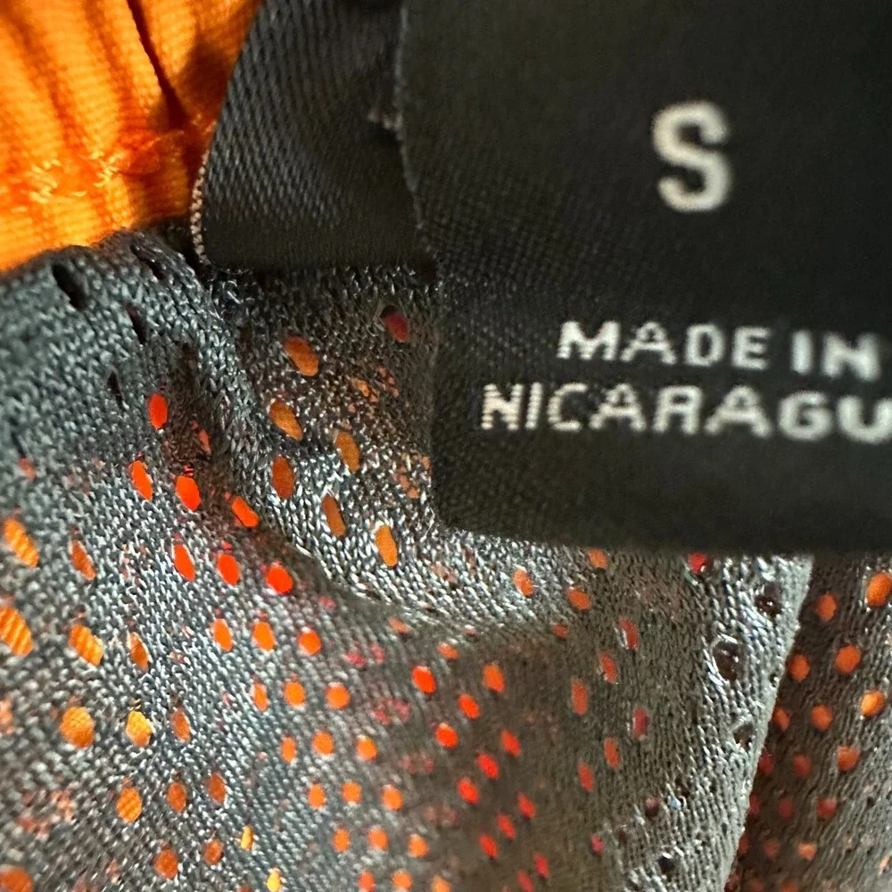 Patagonia Baggies Shorts Vibrant Orange Logo Mesh Lined Drawstring Mens Small